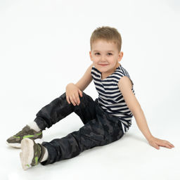 Майка тельняшка детская темносиние полоски