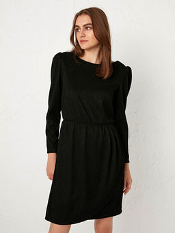 Uzun Kollu D?z Elbise