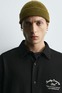 CAMISA FLUIDA BORDADO / Negro