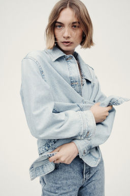 Chaqueta camisera en denim - H&m фото 8