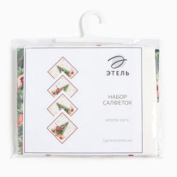 Набор салфеток сервировочных «Этель. Щелкунчик», 4 шт., белые, 40×40 см
