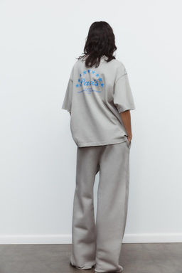 FADED-EFFECT T-SHIRT WITH SLOGAN - Zara фото 7