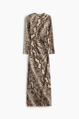 Vestido de malla con estampado piel de serpiente