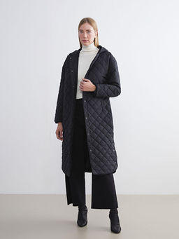 Kap??onlu Kapitone Oversize Kad?n ?i?me Mont