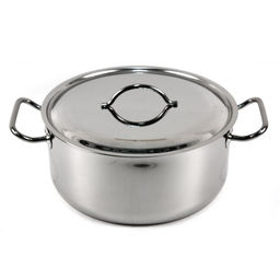 Кастрюля из нержавеющей стали 10л, д32см, h14см, цельнотянутая конструкция корпуса (Россия)