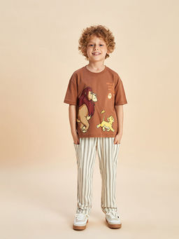 Aslan Kral Bask?l? Erkek ?ocuk Ti??rt