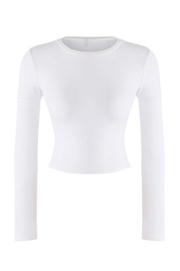 Trendyolmilla Siyah-Ekru Ikili Paket Crop/K?sa Fitted/Vucuda Oturan Orme Bluz TWOAW25BZ00061 фото 15