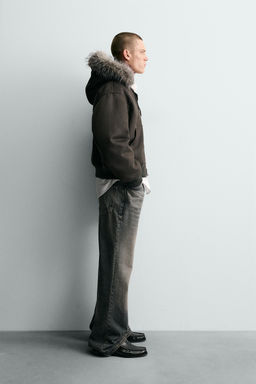 FAUX SUEDE QUILTED JACKET - Zara фото 4