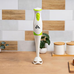 Блендер Luazon LBR-25, погружной, 300 Вт, 2 скорости, бело-зелёный