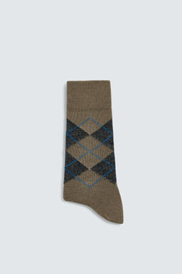 ARGYLE WOOL SOCKS
