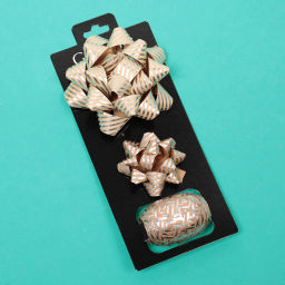 Цена за 2 шт. Набор для декорирования "Параллели судьбы" бант 1,7см, бант 1 см, лента 5мм (10м), Серебро