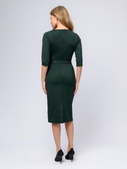 Платье-футляр изумрудного цвета - 1001dress фото 5