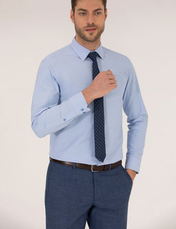 Mavi Slim Fit Uzun Kollu Klasik G_mlek