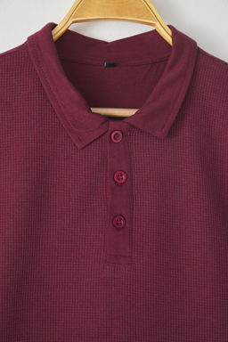 TRENDYOL MAN Siyah Slim/Dar Kesim Dokulu Dugmeli %100 Pamuklu Polo Yaka T-shirt TMNSS20PO0002 - Trendyolmilla фото 7