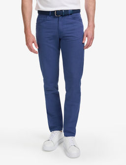 _ndigo Slim Fit Keten Kar___ml_ Kanvas Pantolon
