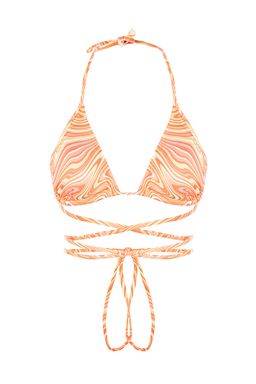 TRENDYOLMILLA Soyut Desenli Ucgen Baglamal? Brazilian Bikini Ustu TBESS23BU00060  фото 8