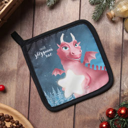 Прихватка Доляна Звёздный час 17х17 см, 35% хл, 65% пэ, ватин 250 г/м2