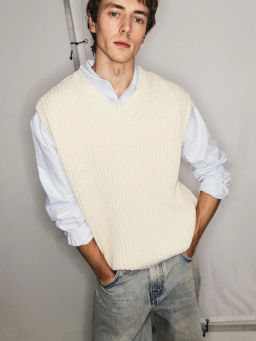 Вязаный жилет из 100% хлопка / Zarina