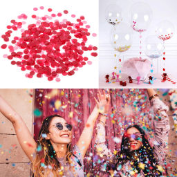 Цена за 5 шт. Конфетти "Круги красные" 10 г, бумага