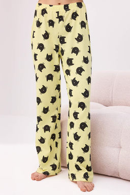 Trendyolmilla Pembe %100 Pamuklu Kedi Desenli Orme Pijama Tak?m? THMSS25PT00161 фото 8