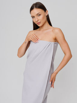 Однотонное вафельное полотенце Ромбы серый ПВ-11 (20) 70х140