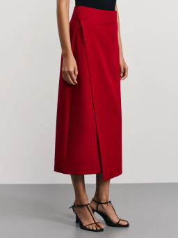 Юбка миди на запах с содержанием вискозы / Zarina  фото 4