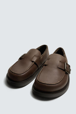BUCKLED LEATHER CLOGS - Zara фото 5