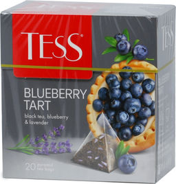 TESS. Pyramids Collection. BLUEBERRY TART (черный) карт.упаковка, 20 пирамидки