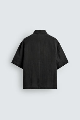 CAMISA POLO 100% LINO / Negro - Zara фото 8