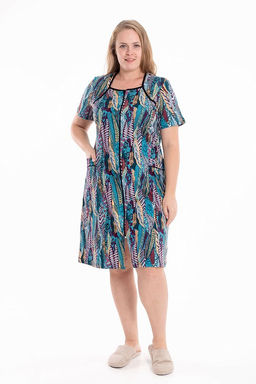 Халат М31969зч зеленый/черный - Елена фото 2