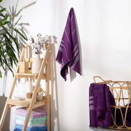 Полотенце махровое двухстороннее Этель Уют 50*90 см, цв.фиолетовый,100% хл, 240 гр/м2