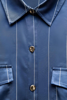 STRIPED SATIN SHIRT - Zara фото 7