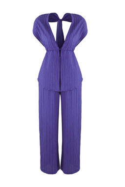 Siyah Dokuma Buzgulu Plaj Bluz-Pantolon Tak?m TBESS25AU00063 - Trendyolmilla фото 11