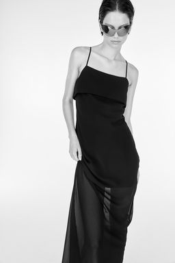Vestido de gasa con tirantes finos - H&m фото 2