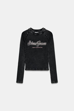 SELENA GOMEZ RIBBED T-SHIRT - Zara фото 4