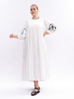 Платье А-силуэта с вышивкой PP29104WHT04 - Артесса фото 9