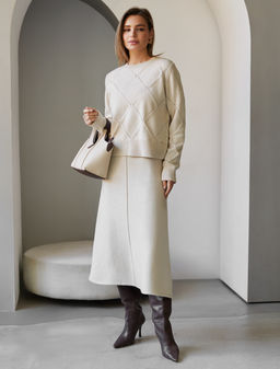 Джемпер из пряжи с кашемиром - Vilatte фото 5