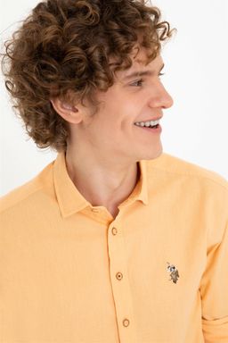 -50% Рубашка мужская оранжевая Uzunkol Basic