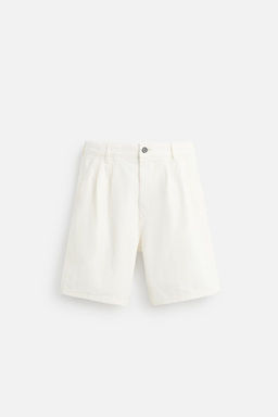 PLEATED RELAXED FIT BERMUDA SHORTS - Zara фото 7