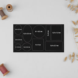 Набор заплаток для верхней одежды, клеевые, лист 10×18 см, 10 шт., чёрный