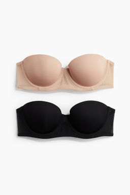 Pack de 2 sujetadores balconette de microfibra
