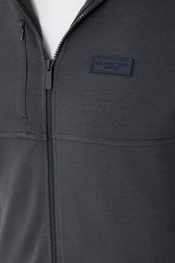 U. S. Polo Assn Мужской вязаный кардиган антрацитового цвета с капюшоном - U.s. polo assn фото 14