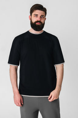 Арт. 67128/5 Футболка мужская 48-56 (5 шт) Цвет:черный - Идеал фото 3