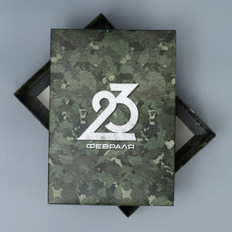 Коробка подарочная складная, упаковка, «23 февраля», 21×15×7 см