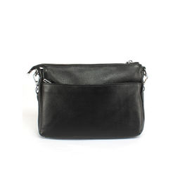 Сумка женская натуральная кожа JRP-3011, 1отд+карм/пер, плечевой ремень, черный 254884 - Adelia фото 2