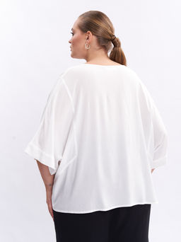 Блузка с коротким рукавом BL16404WHT04 - Артесса фото 6
