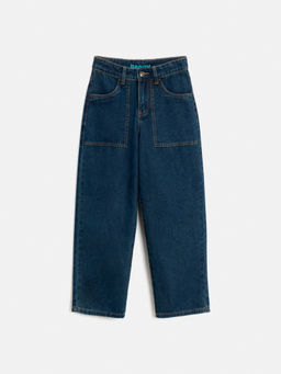 Брюки джинсовые детские ACOOLA Laperm для мальчиков темно-синие  фото 3