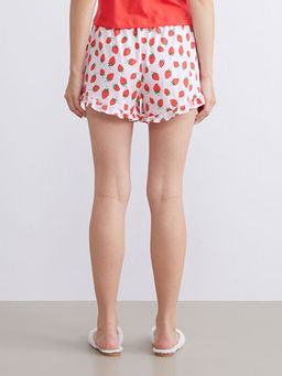 Beli Lastikli Desenli Kad?n ?ort Pijama Alt?