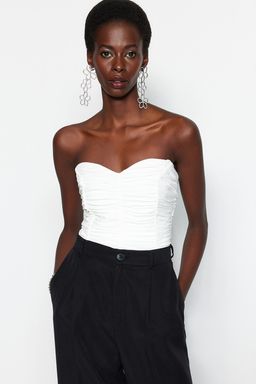 TRENDYOLMILLA Ekru Astarl? Drapeli C?tc?tl? Orme Body TPRSS23BD00027  фото 10