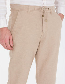 A__k Kahverengi Carrot Fit Beli Lastikli Kanvas Pantolon - Pierre cardin фото 7